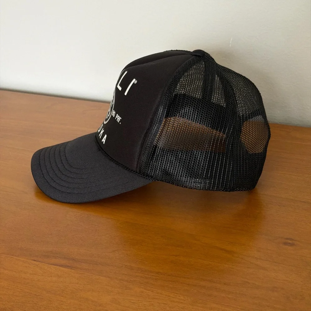MadeWorn Black “Meili Vodka” Mesh Trucker Hat - Street Cool & Adjustable